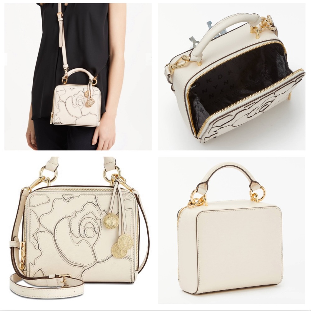 DKNY Sara Sutton Floral Appliqué Leather Crossbody - Picture 2 of 8